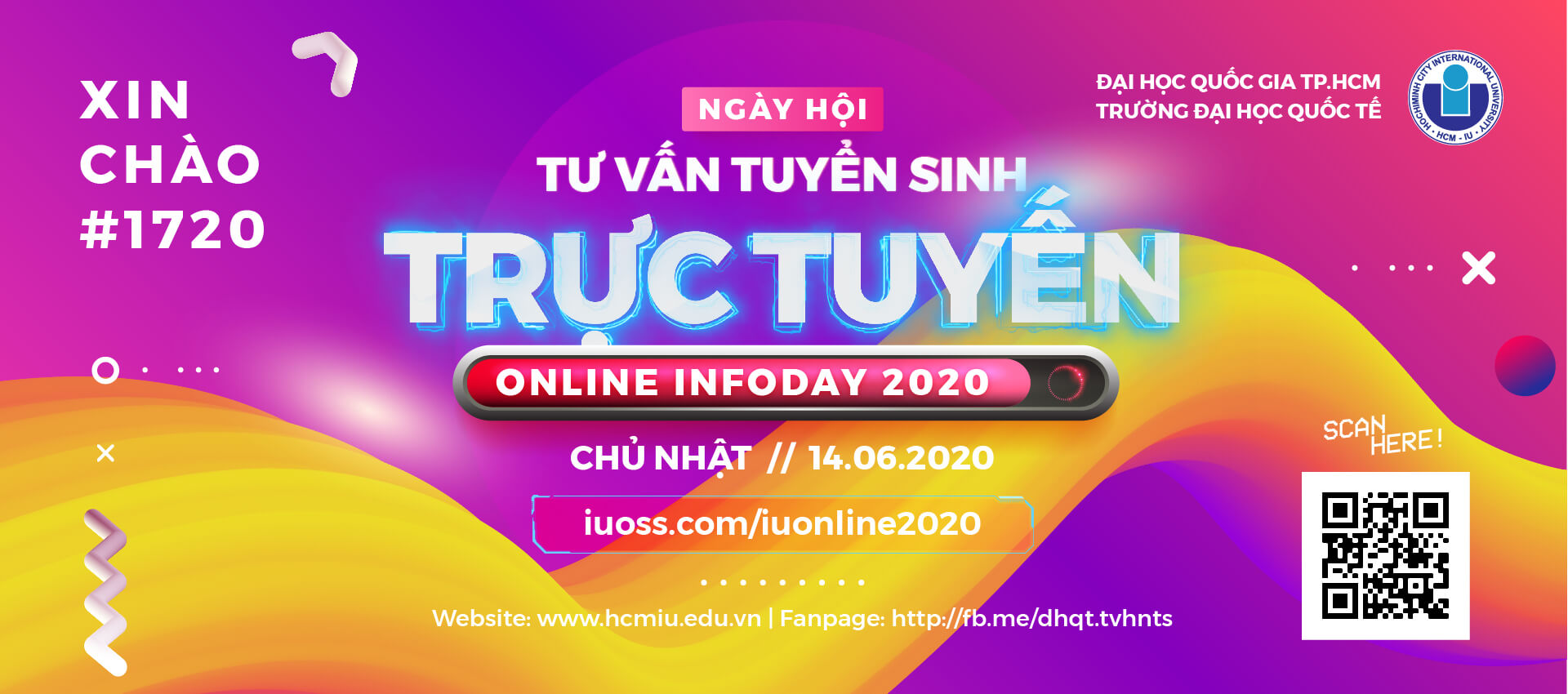 THƯ MỜI THAM GIA NGÀY HỘI THÔNG TIN TUYỂN SINH TRỰC TUYẾN NĂM 2020 – IU ONLINE INFODAY📣📣📣