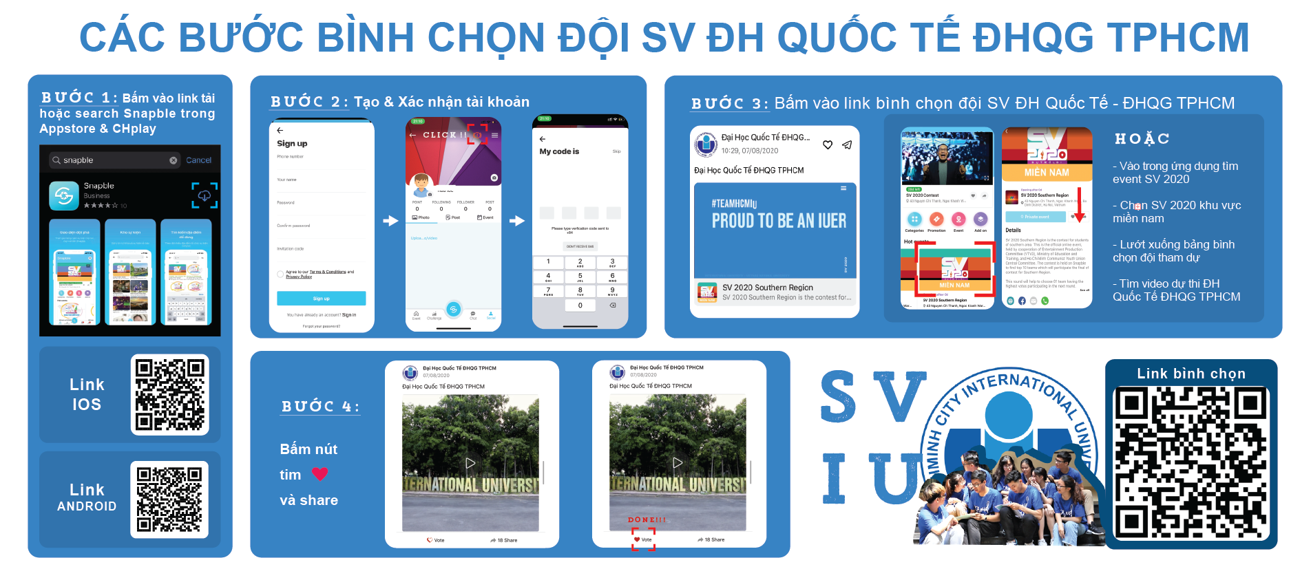 BÌNH CHỌN ĐỘI THI SV 2020 TRƯỜNG ĐẠI HỌC QUỐC TẾ – ĐHQG TPHCM