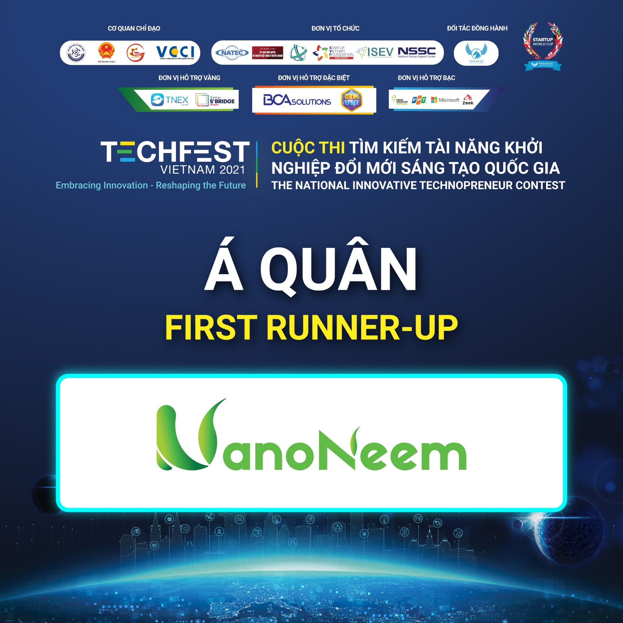 NANO NEEM PROJECT CONTINUES TO MAKE AN IMPRESSION WITH THE SECOND PRIZE OF TECHFEST VIETNAM 2021